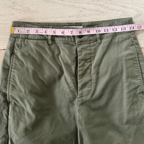 Alex Mill Kelly Chino Size 2 - Olive Green wide leg cropped - Picture 9 of 10